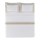 Jogo de cama Queen 200 fios Percal San Lorenzo Branco/Grigio - imagem 3