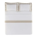 Jogo de cama Queen 200 fios Percal San Lorenzo Branco/Grigio - imagem 3