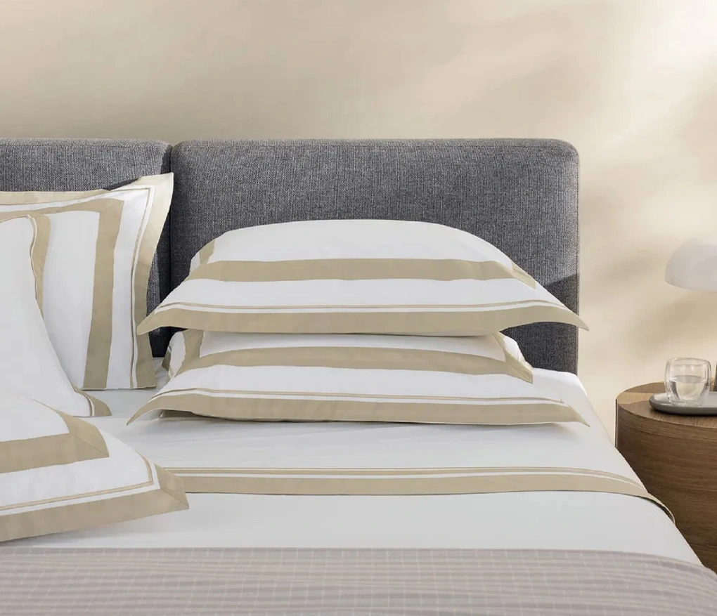 Jogo de cama Queen 200 fios Percal San Lorenzo Branco/Grigio