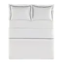 Jogo de cama Queen 300 fios Cetim Vercelli Branco/Nebia - imagem 3