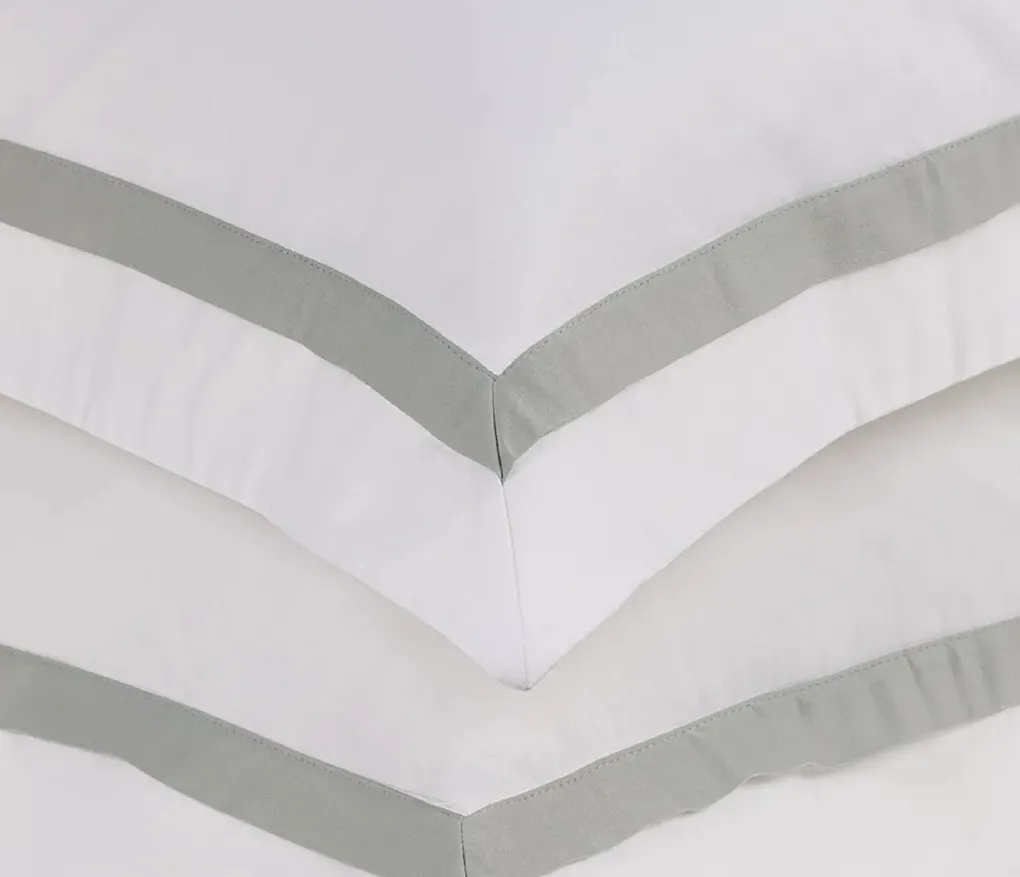 Jogo de cama Queen 300 fios Cetim Vercelli Branco/Nebia