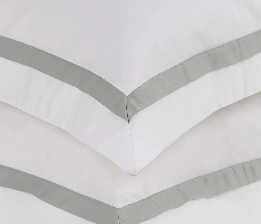 Jogo de cama Queen 300 fios Cetim Vercelli Branco/Nebia