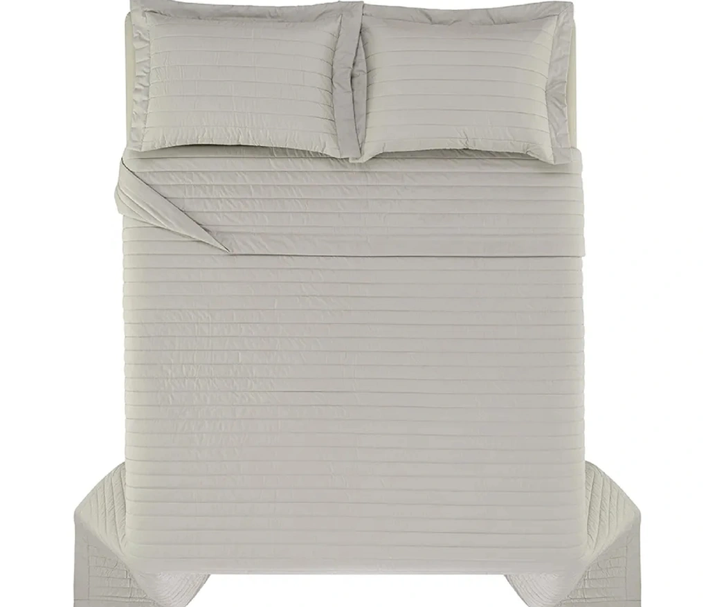 Colcha com Porta Travesseiros Queen 100% Algodão Monteleone Grigio