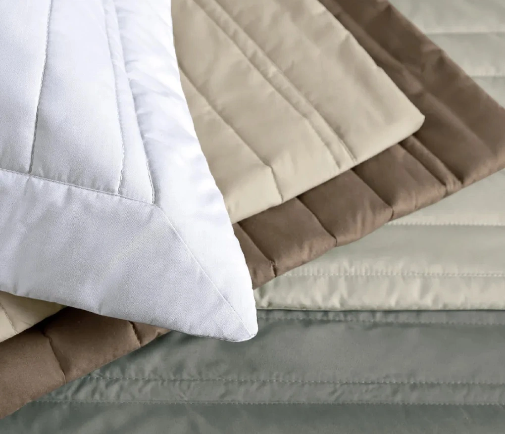 Colcha com Porta Travesseiros Queen 100% Algodão Monteleone Grigio