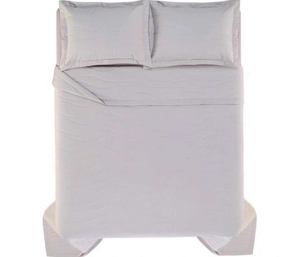 Colcha com Porta Travesseiros Queen 100% Algodão Egípcio Novara Marmo