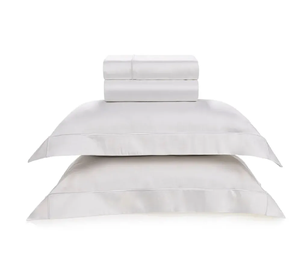 Colcha com Porta Travesseiros Queen 300 Fios 100% Bambu Girelli Branco