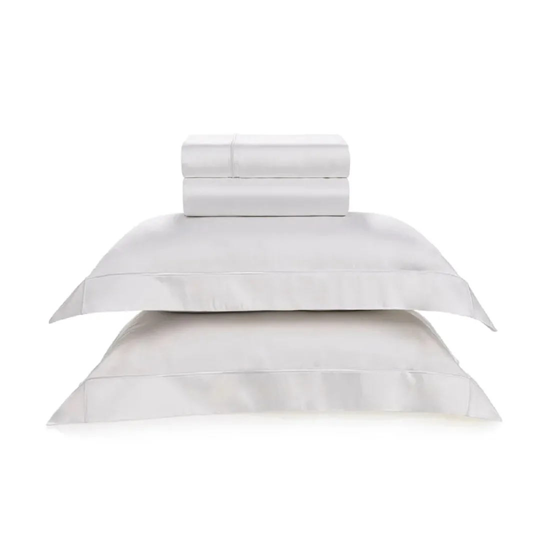 Colcha com Porta Travesseiros Queen 300 Fios 100% Bambu Girelli Branco