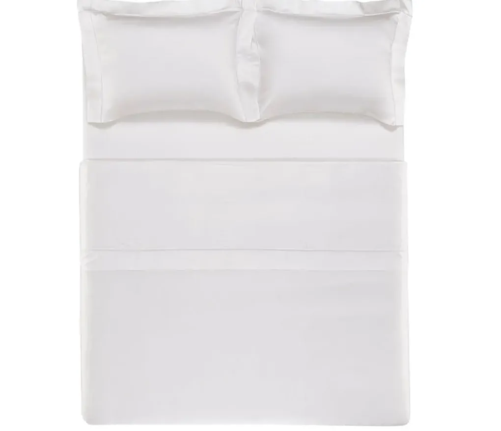 Colcha com Porta Travesseiros Queen 300 Fios 100% Bambu Girelli Branco