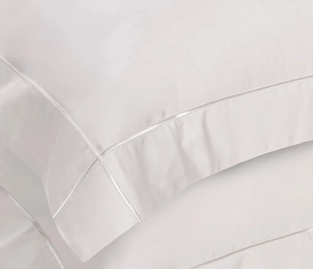 Colcha com Porta Travesseiros Queen 300 Fios 100% Bambu Girelli Branco