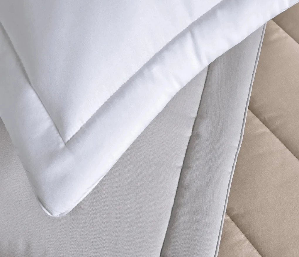 Jogo 2 Super Porta Travesseiros 300 Fios 100% Algodão Dante Nocciola