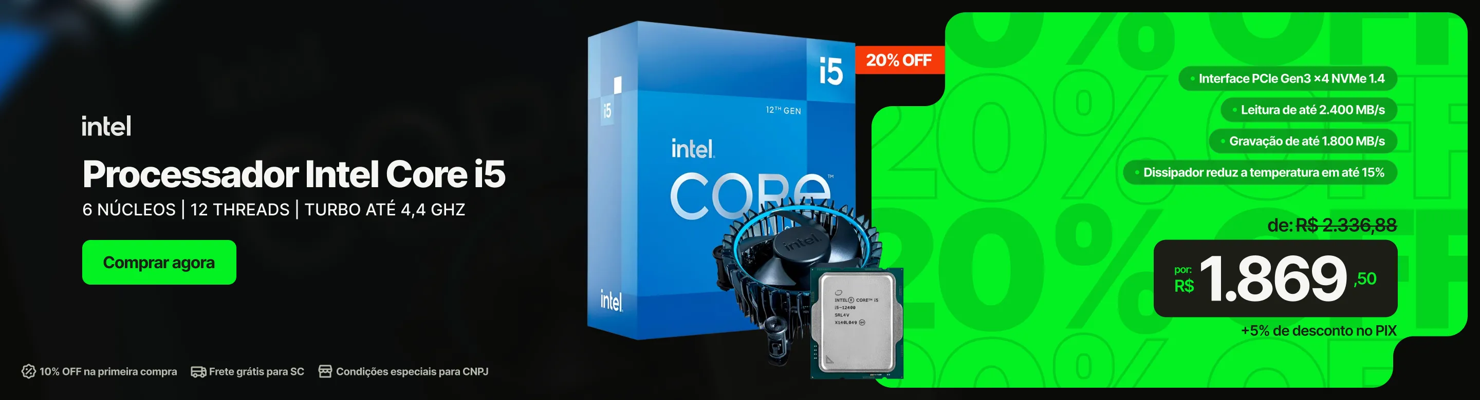 Banner Processador Inter Core i5