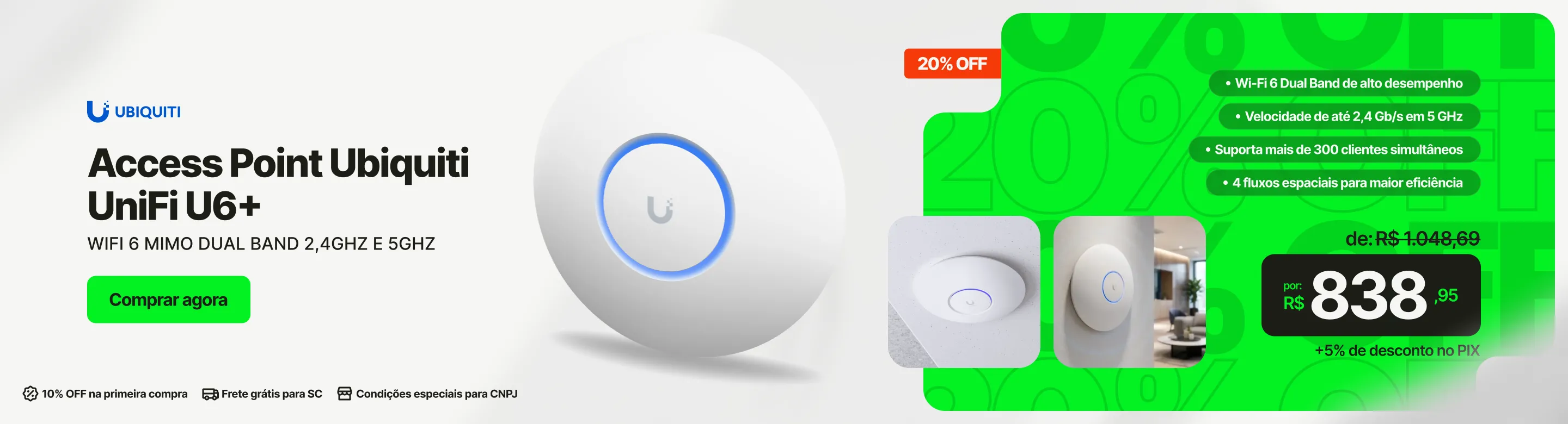 Banner Ubiquiti Access Point +U6