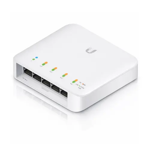 Switch Ubiquiti UniFi USW-Flex 5 Portas Gigabit PoE 802.3af Outdoor Gerenciável Rede Profissional