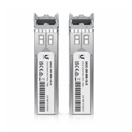 Módulos SFP Ubiquiti 1Gbps Multimodo LC Duplex 550m 850nm Kit 2 Un Alta Performance 