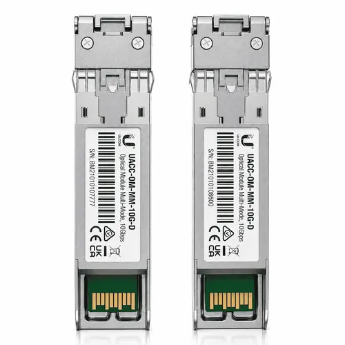 Kit 2 Módulo SFP+ Ubiquiti 10G 300m Multimodo LC UACC-OM-MM-10G-D-2 