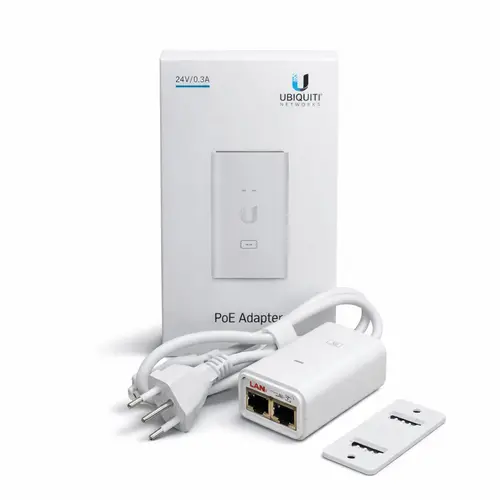 Fonte PoE Ubiquiti 24V 0.3A Gigabit POE-24-7W-G Original