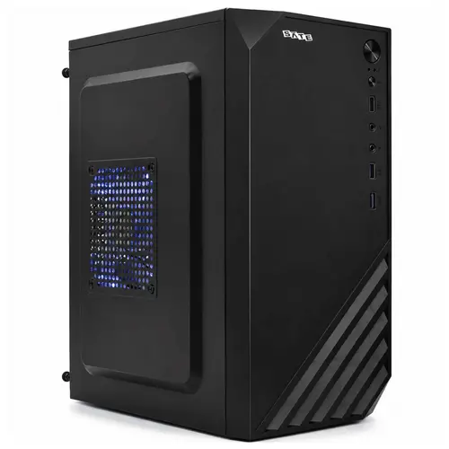 Gabinete Satellite 8202K Micro ATX Preto Com Cooler LED Azul