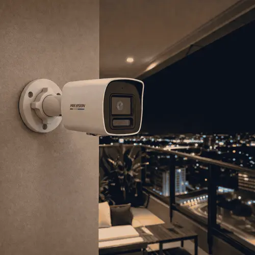 Câmera Segurança Áudio Hikvision 2MP Full HD ColorVu 2.8mm PoE IP67