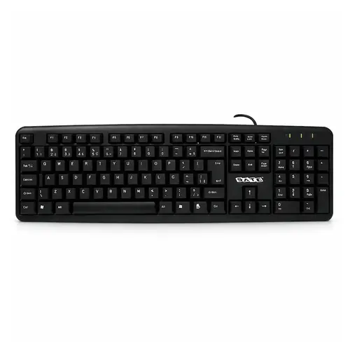Teclado Satellite AK-910 USB ABNT2 Preto Com Fio 1,5m + Teclado Numérico Compatível Windows Mac Linux