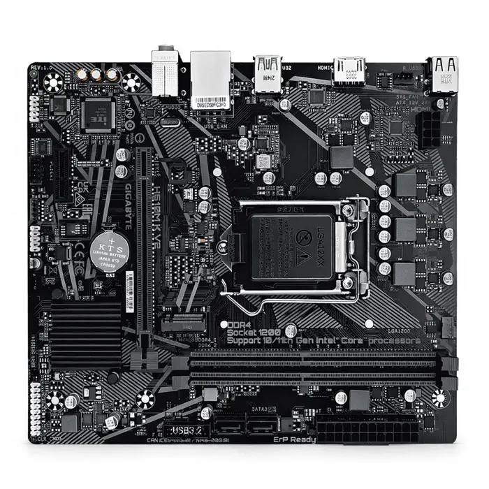 Placa Mãe Gigabyte B550M K AM4 DDR4 - Compatível Ryzen 3000 / 4000G / 5000 / 5000G 2x M.2 HDMI DisplayPort Micro ATX