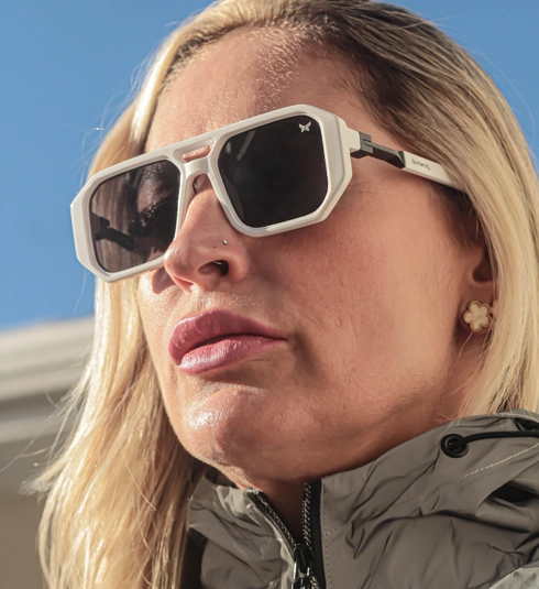 Óculos de Sol Feminino Aviador Branco | Butterfly Eyewear
