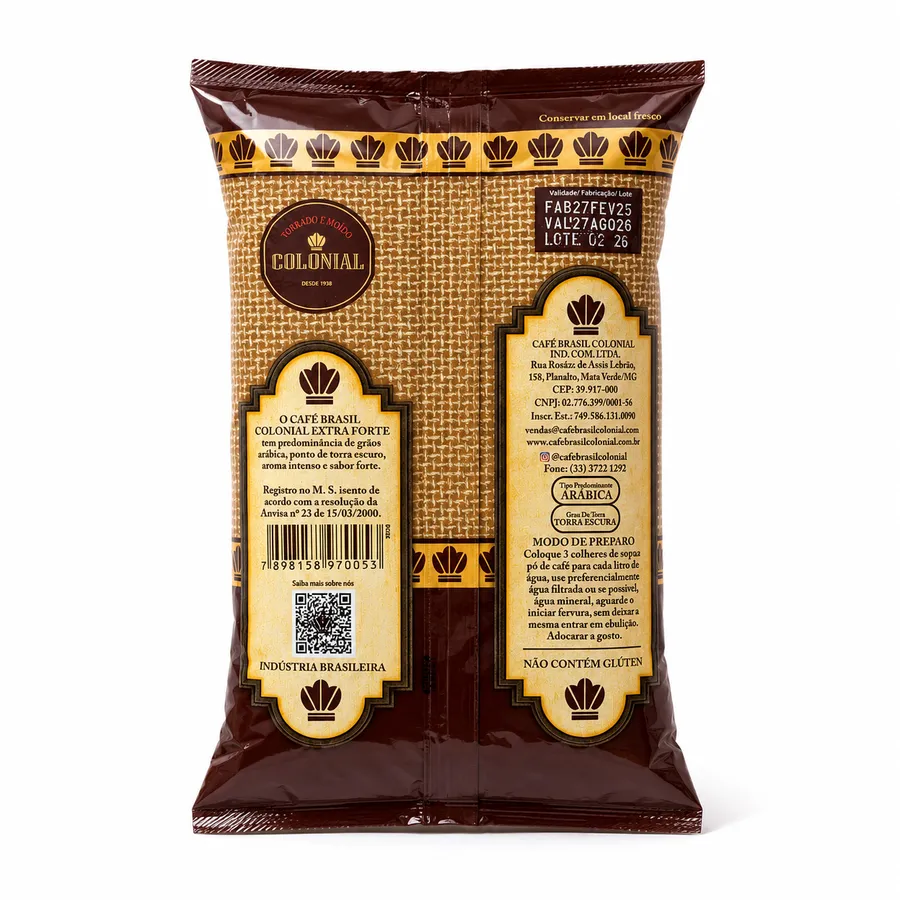 Café Brasil Colonial Extra Forte 500g 100% arábica