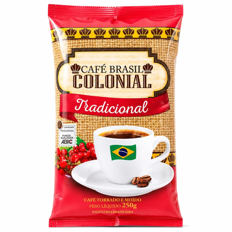Café Brasil Colonial Tradicional 250g 100% arábica