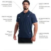Polo Piquet  Azul Marinho - imagem 7
