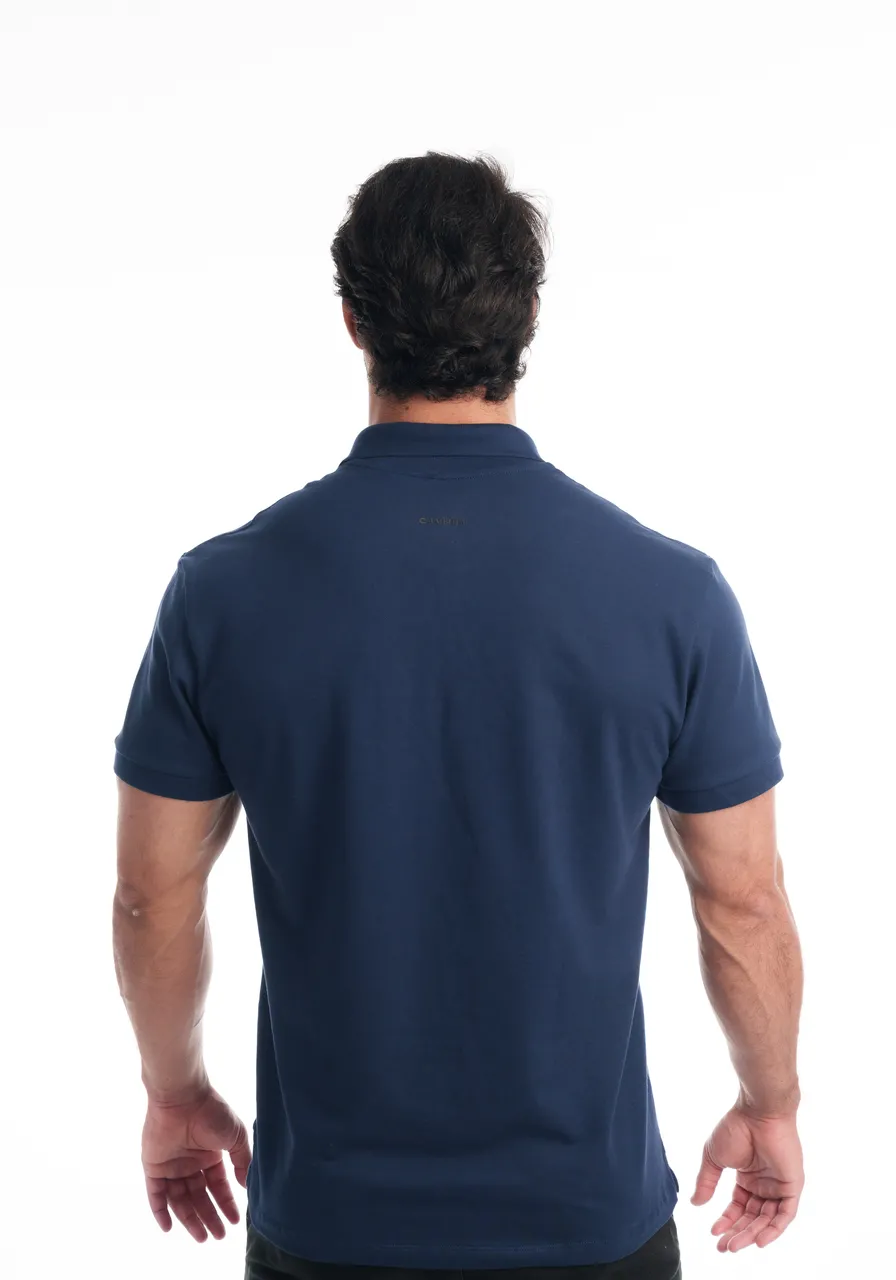 Polo Piquet  Azul Marinho