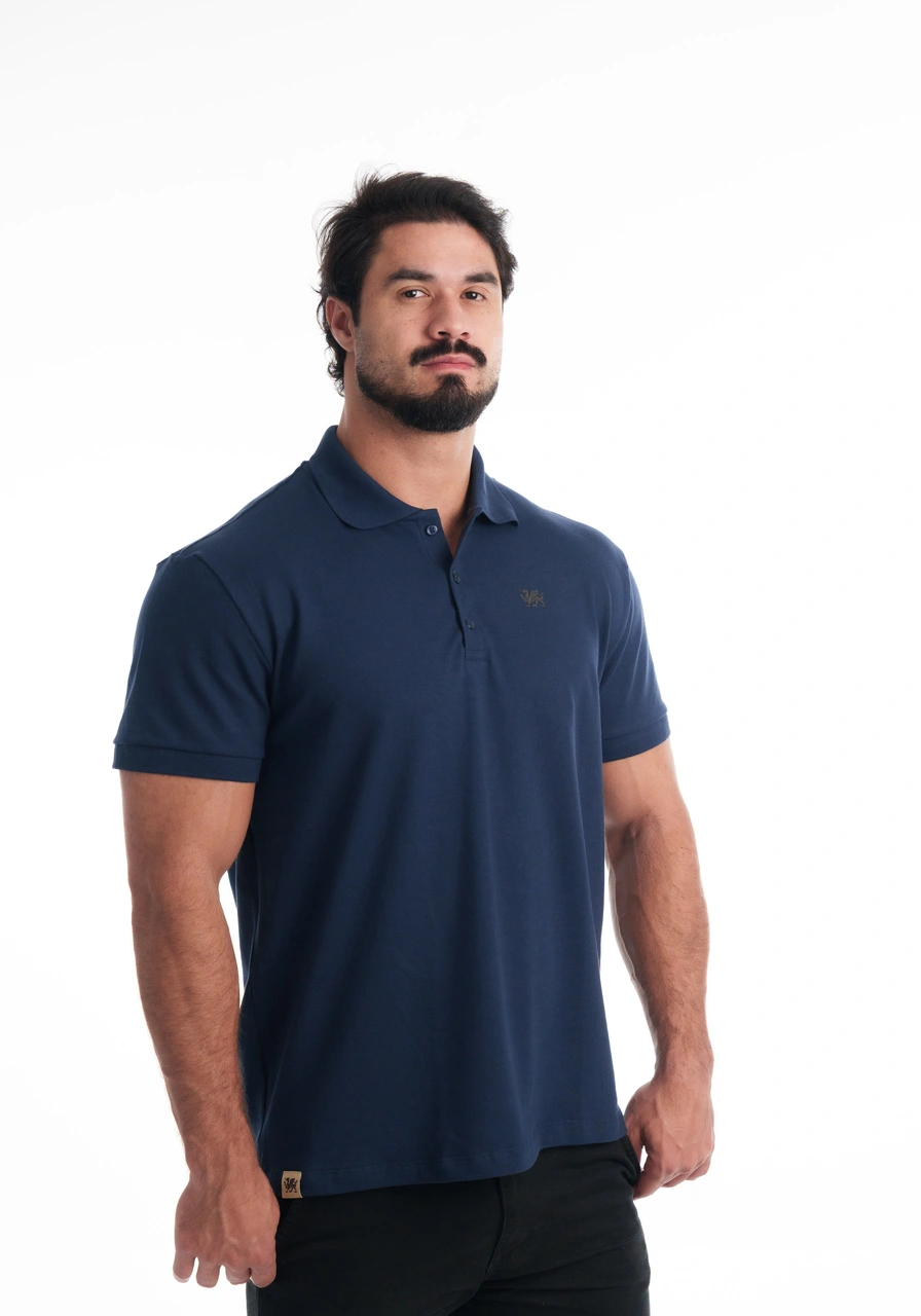 Polo Piquet  Azul Marinho