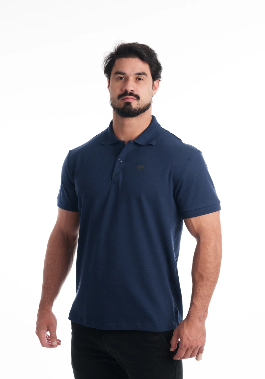 Polo Piquet  Azul Marinho