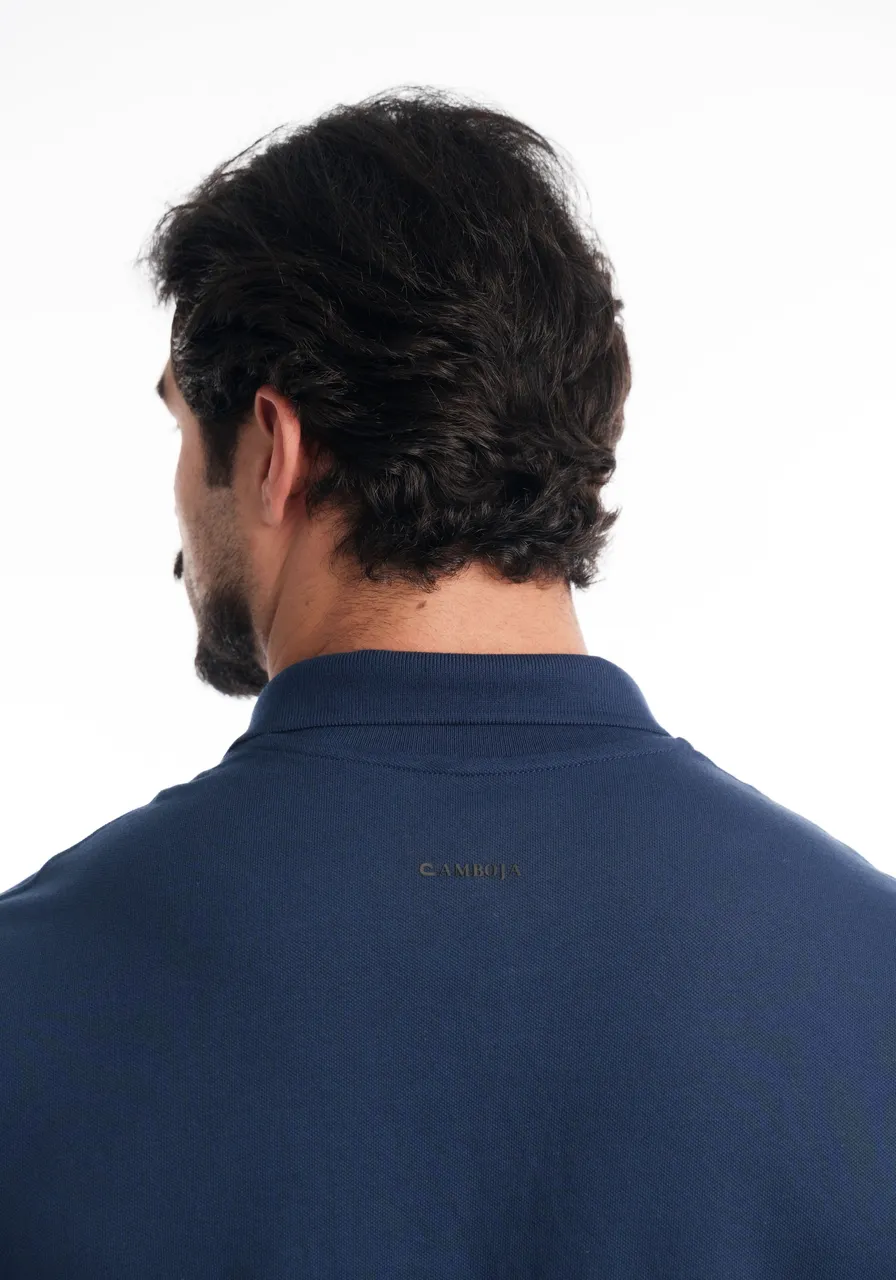 Polo Piquet  Azul Marinho