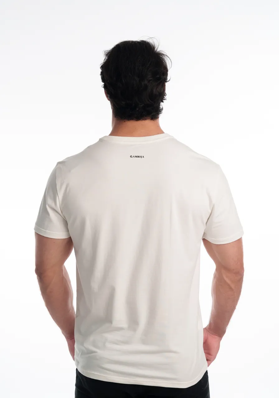 Camiseta Masculina Algodão Off White | Camboja Wear