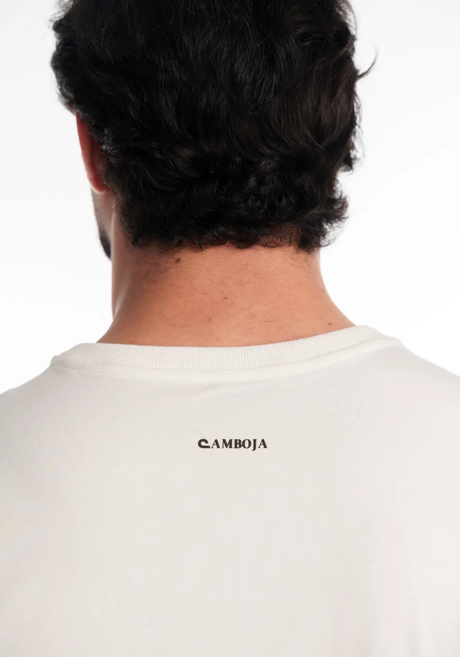 Camiseta Masculina Algodão Off White | Camboja Wear