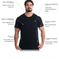 Camiseta Masculina Algodão Preta | Camboja Wear - imagem 7