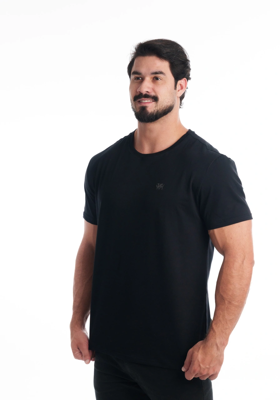 CAMISETA ALGODÃO PRETA