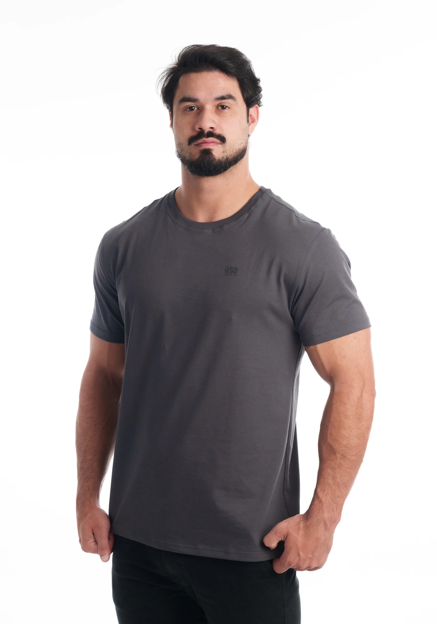 CAMISETA ALGODÃO CINZA