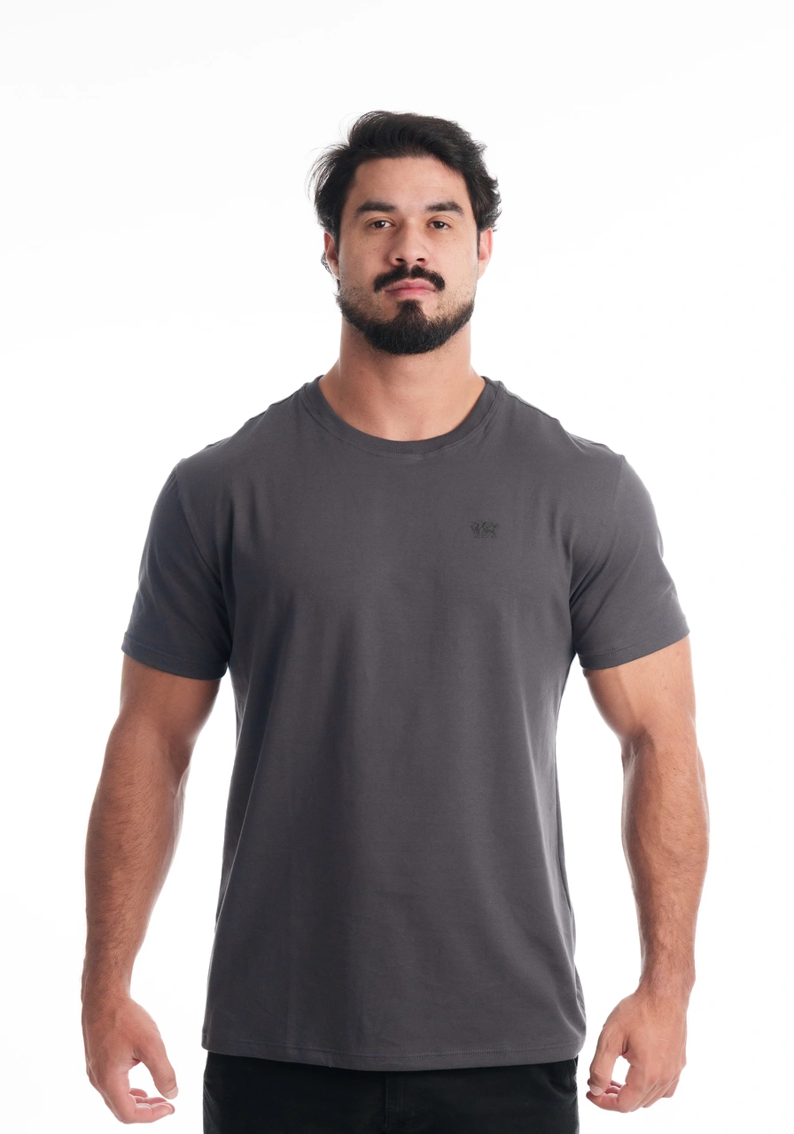 CAMISETA ALGODÃO CINZA