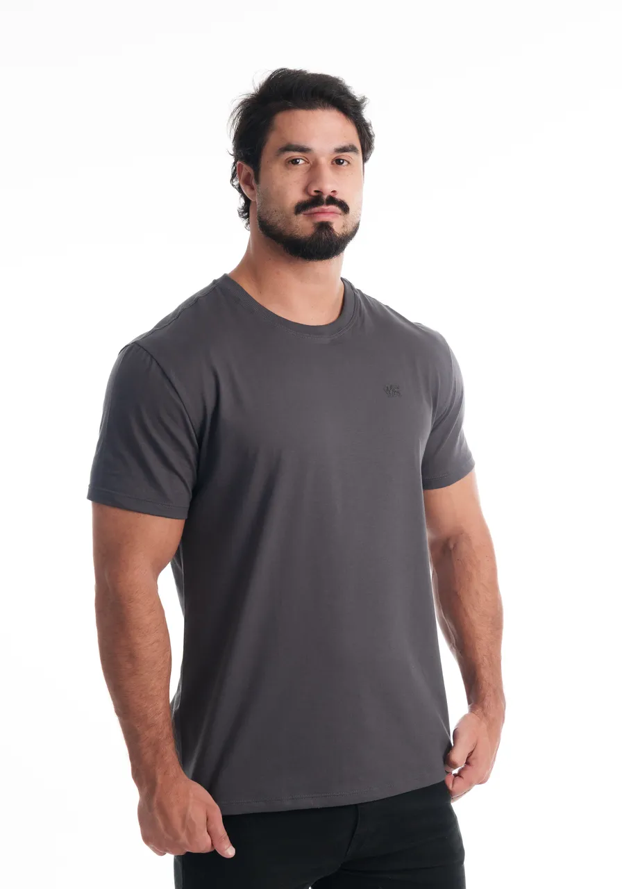 Camiseta Masculina Algodão Cinza | Camboja Wear
