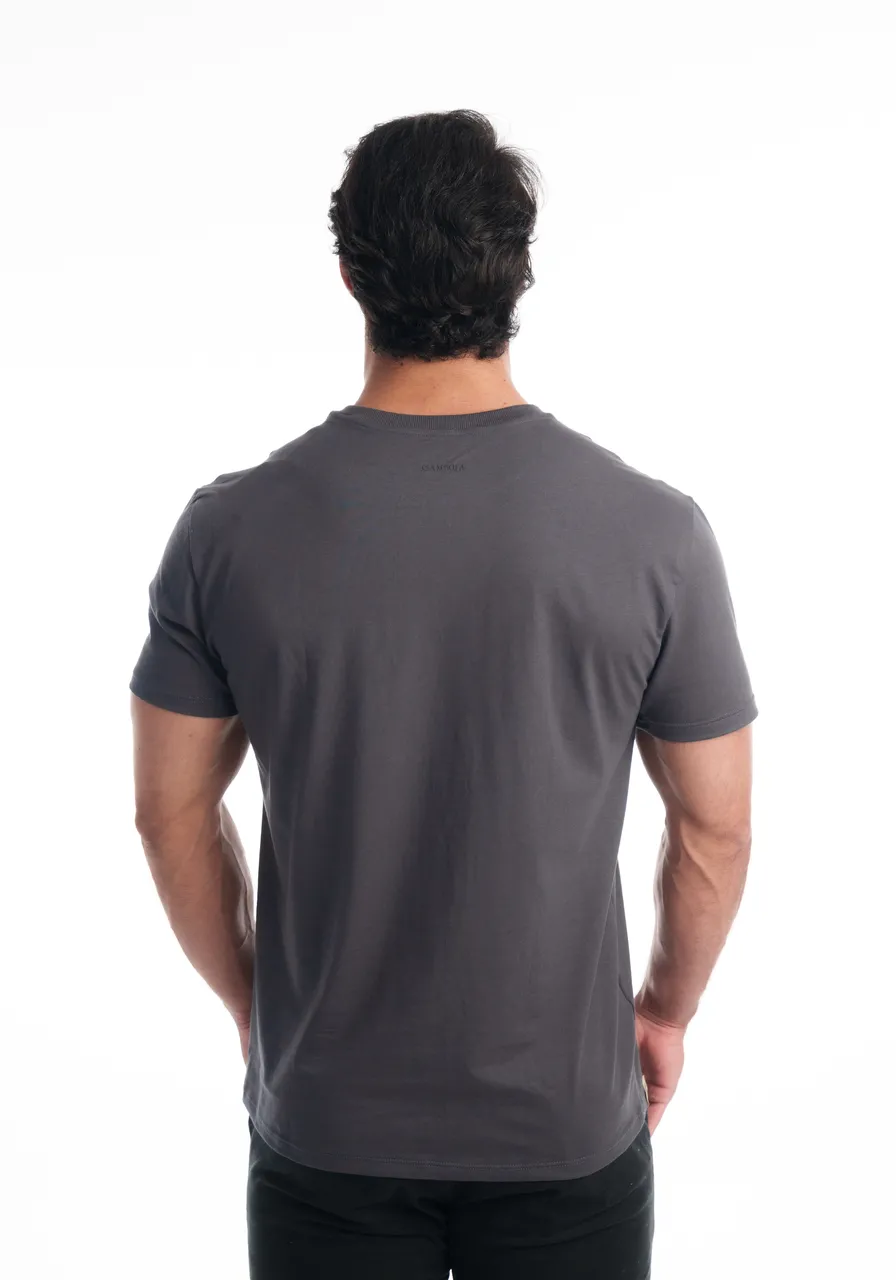 Camiseta Masculina Algodão Cinza | Camboja Wear