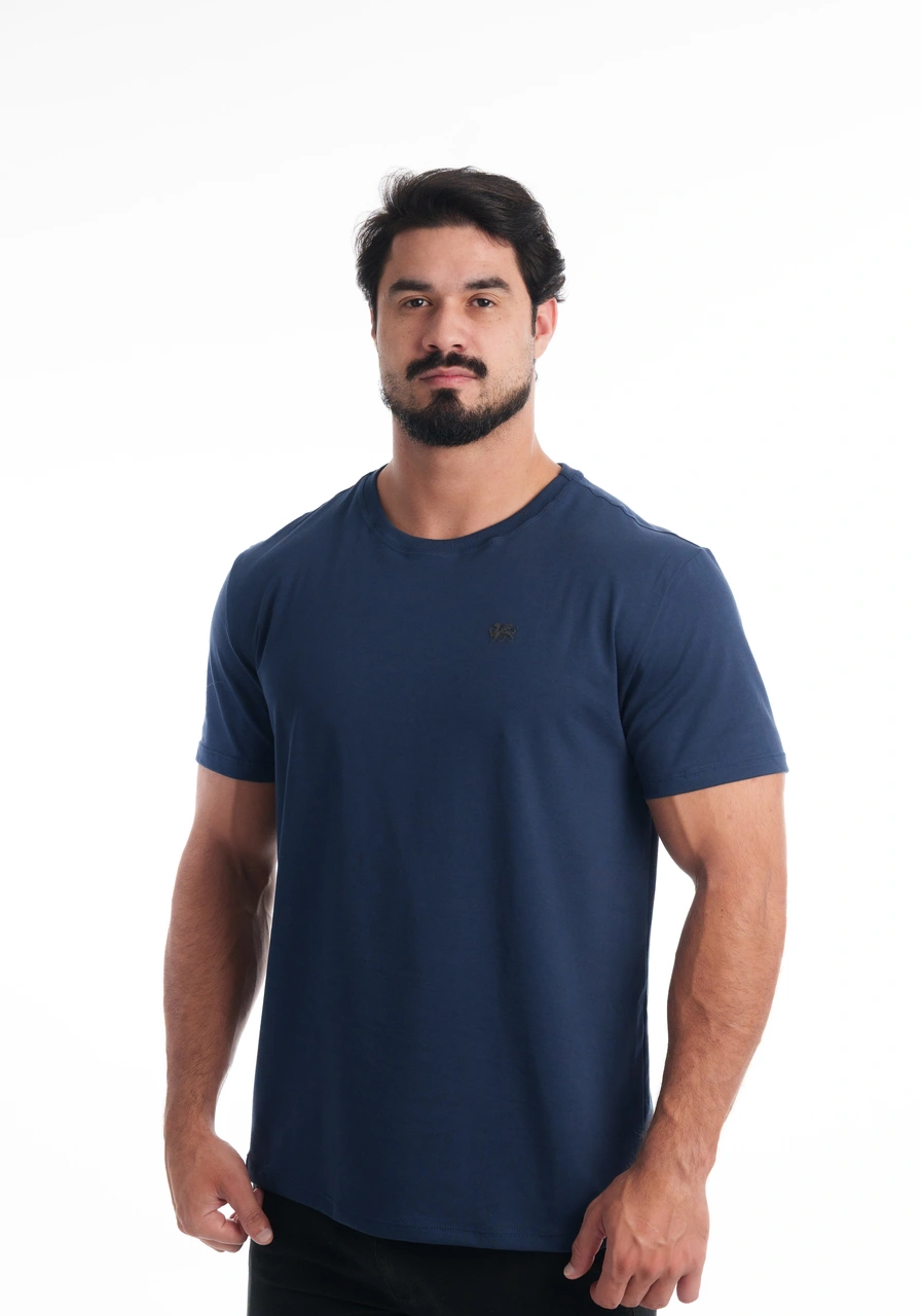 CAMISETA ALGODÃO AZUL MARINHO