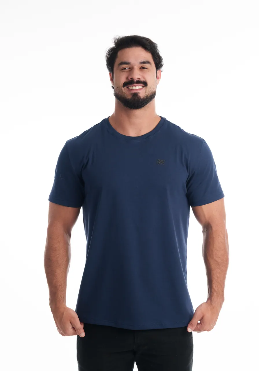 Camiseta Masculina Algodão Azul-Marinho | Camboja Wear