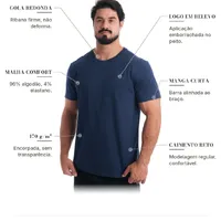 Camiseta Masculina Algodão Azul-Marinho | Camboja Wear - imagem 7