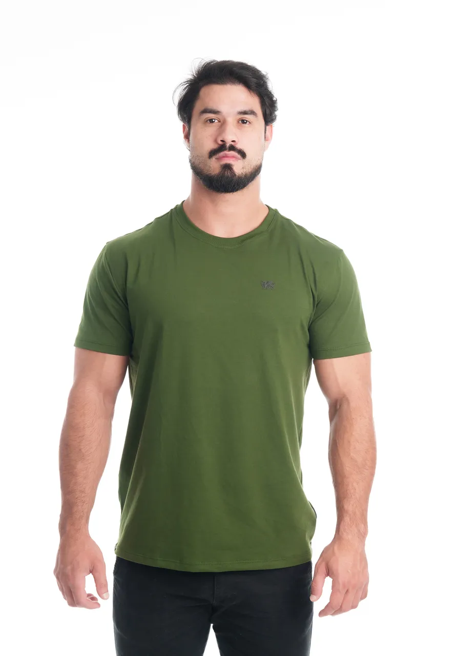 KIT CAMISETA PREMIUM BRANCA - AZUL-MARINHO - VERDE-BANDEIRA