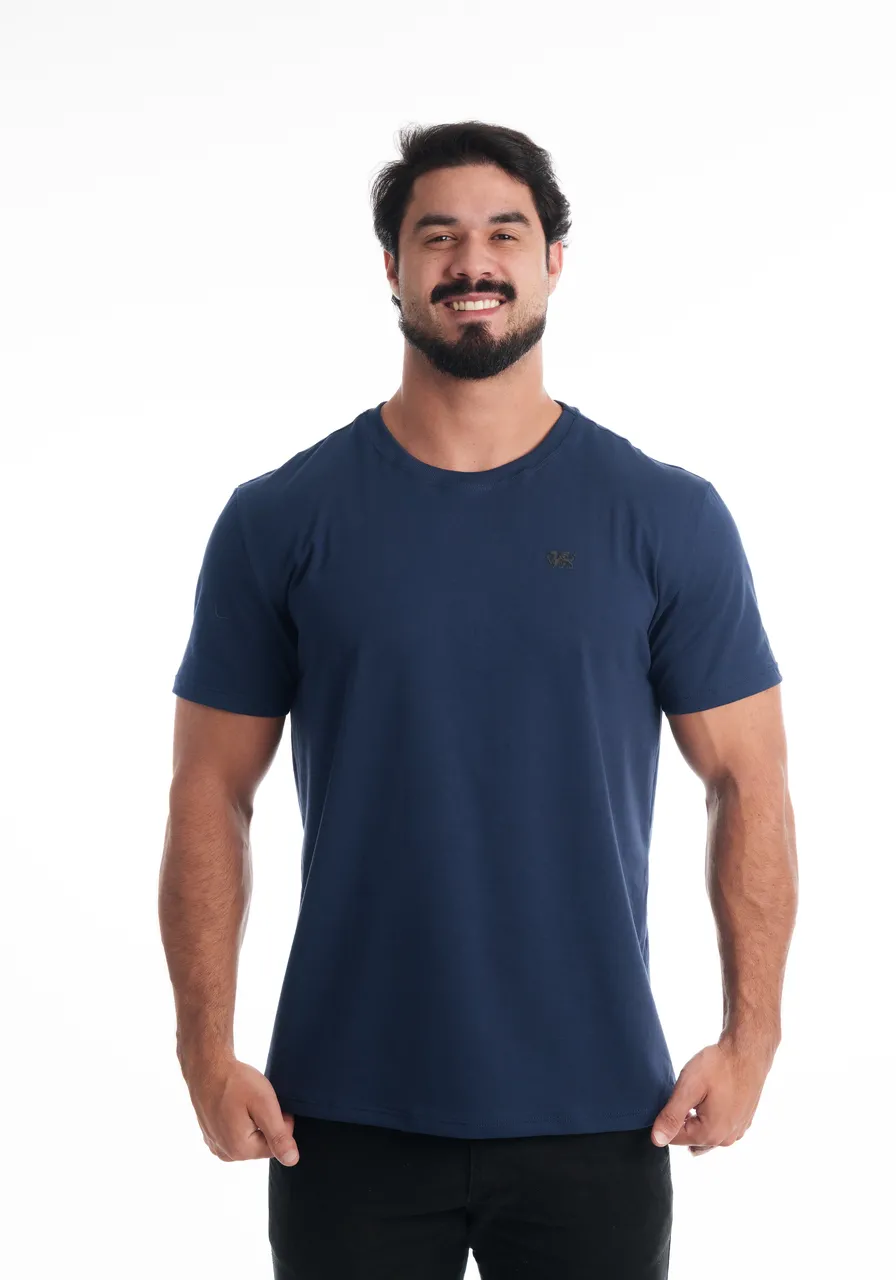 KIT 3 CAMISETAS PREMIUM MIX BRANCA - AZUL-MARINHO - VERDE-BANDEIRA