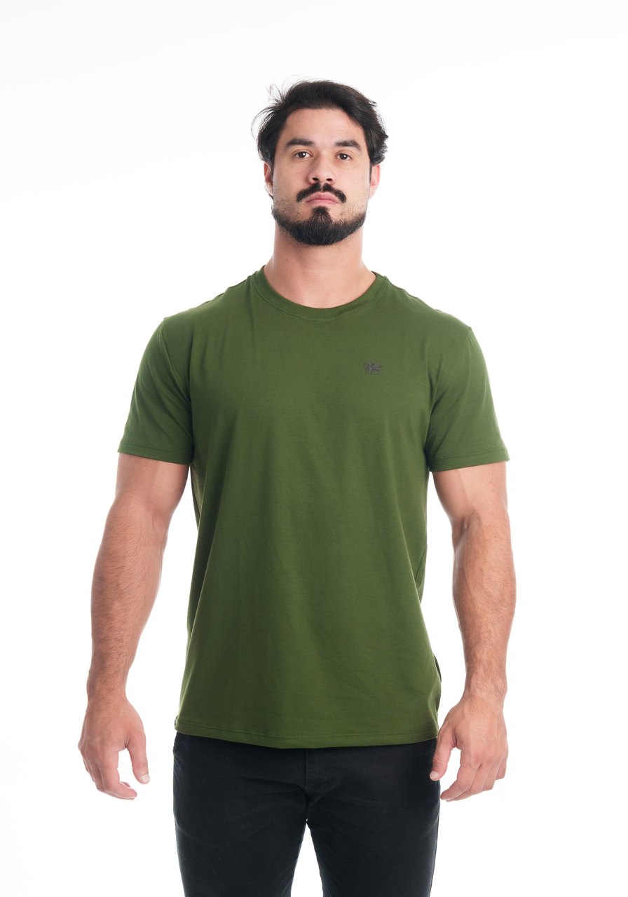 Camiseta Algodão Verde-Bandeira Camboja Wear