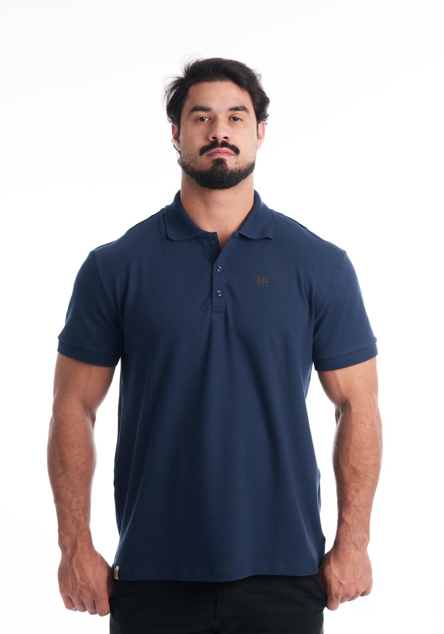 Polo Piquet Azul-Marinho Camboja Wear