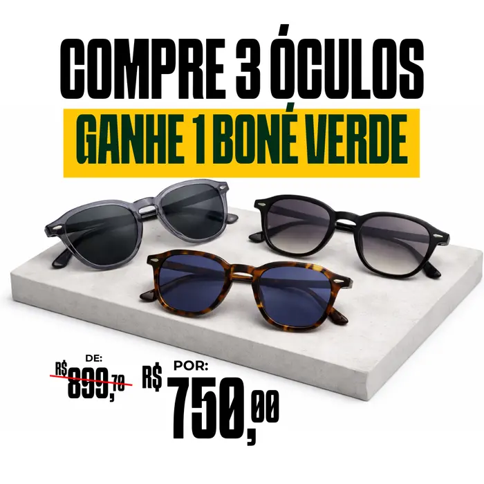 (PROMOÇÃO) 3 Óculos 
