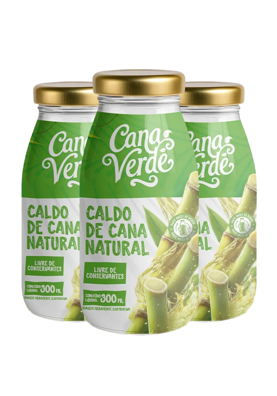 Kit 3 Caldo de Cana Natural - Cana Verde
