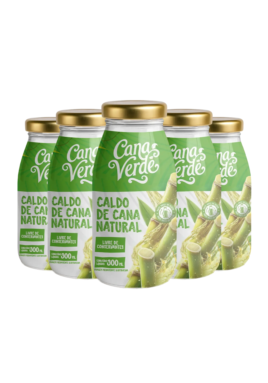 Kit 5 Caldo de Cana Natural - Cana Verde